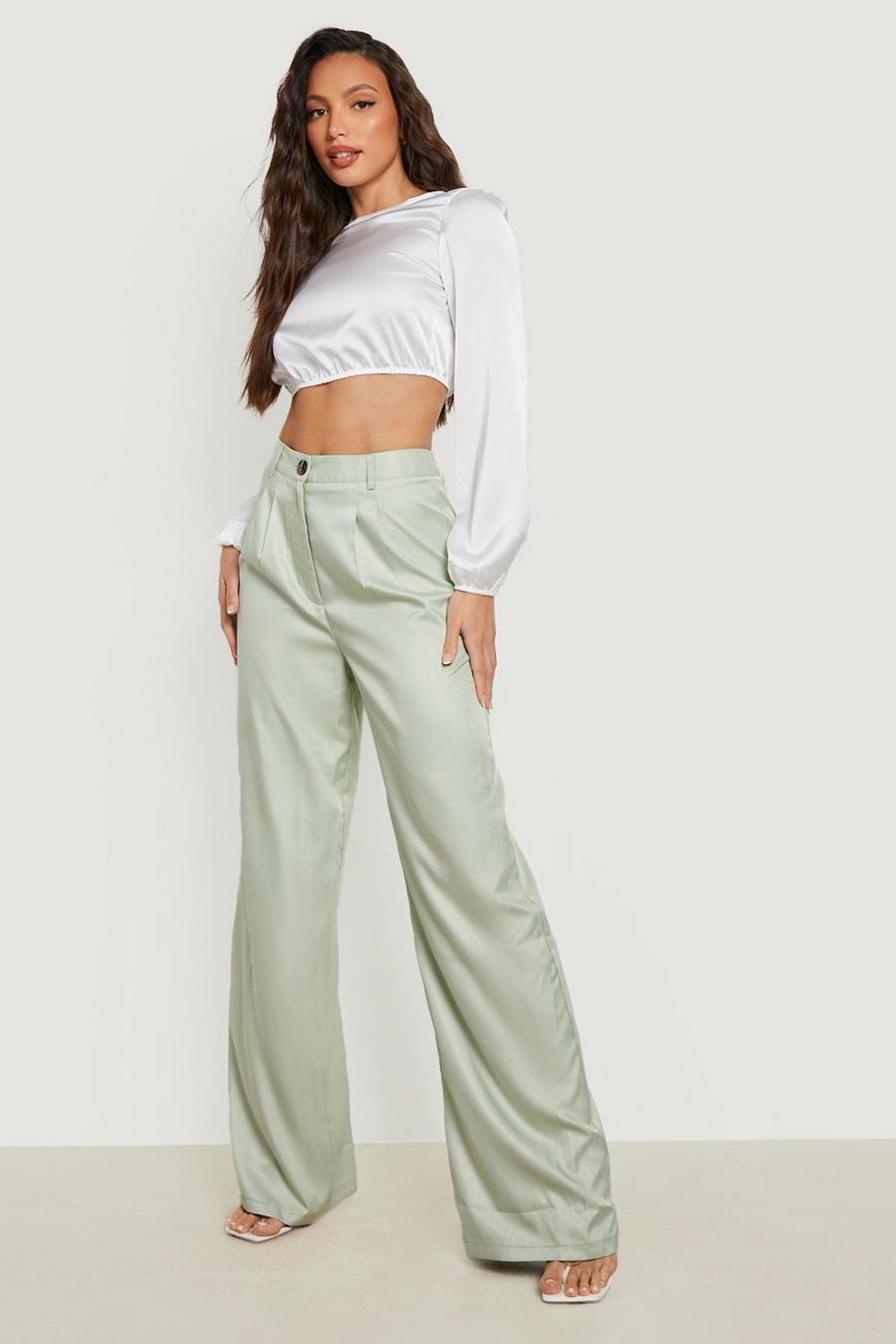 Sage green Tall Pleat Front Tailored Trouser