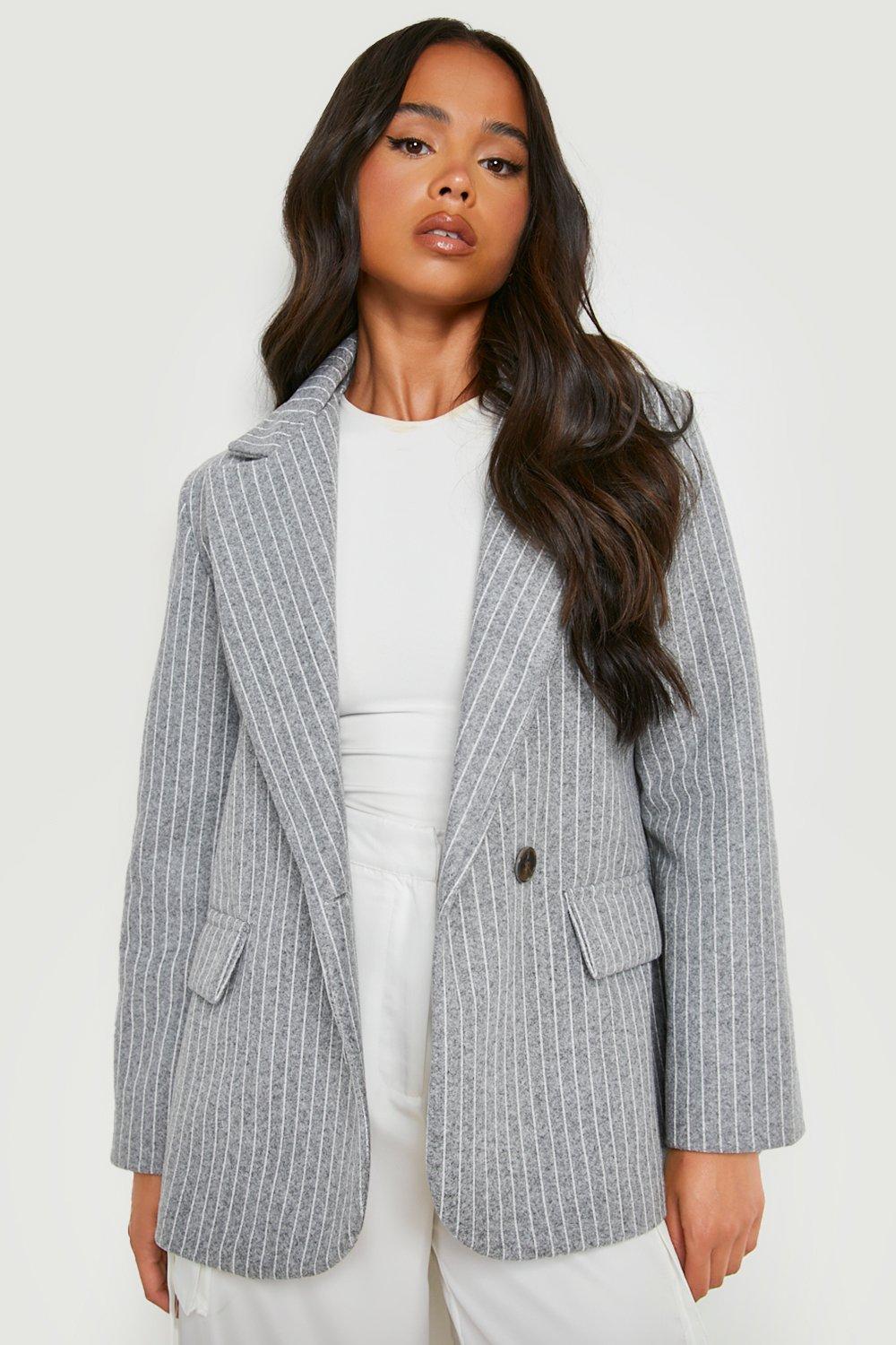 Petite houndstooth outlet blazer