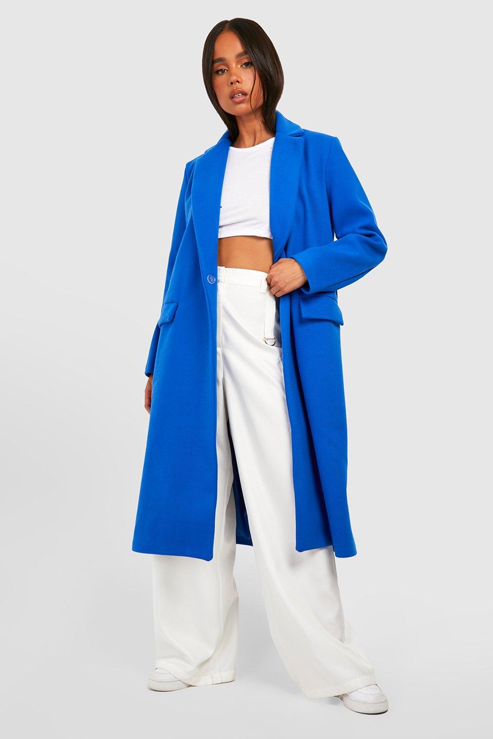 Petite blue coat best sale