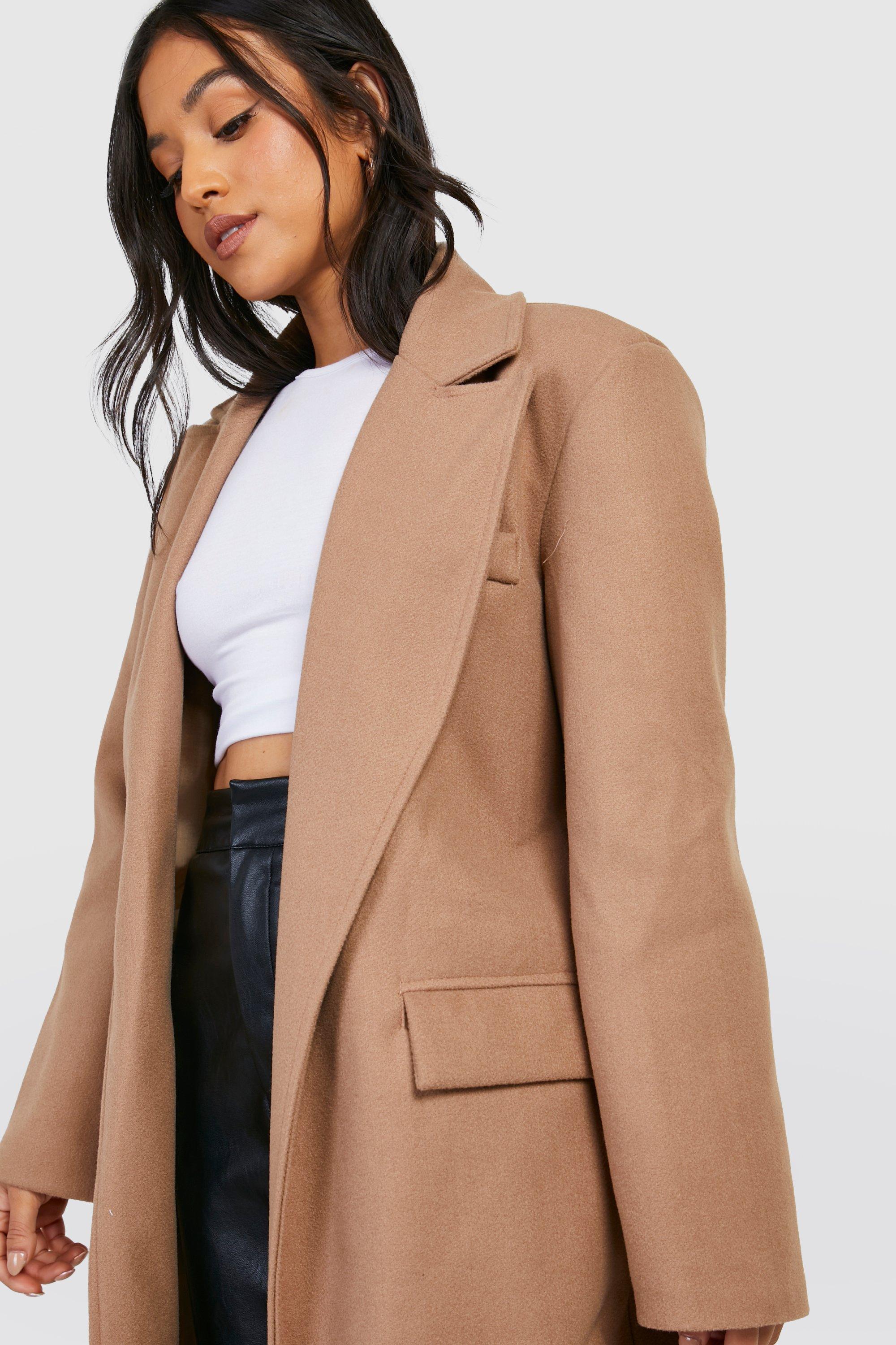 Petite coats outlet boohoo