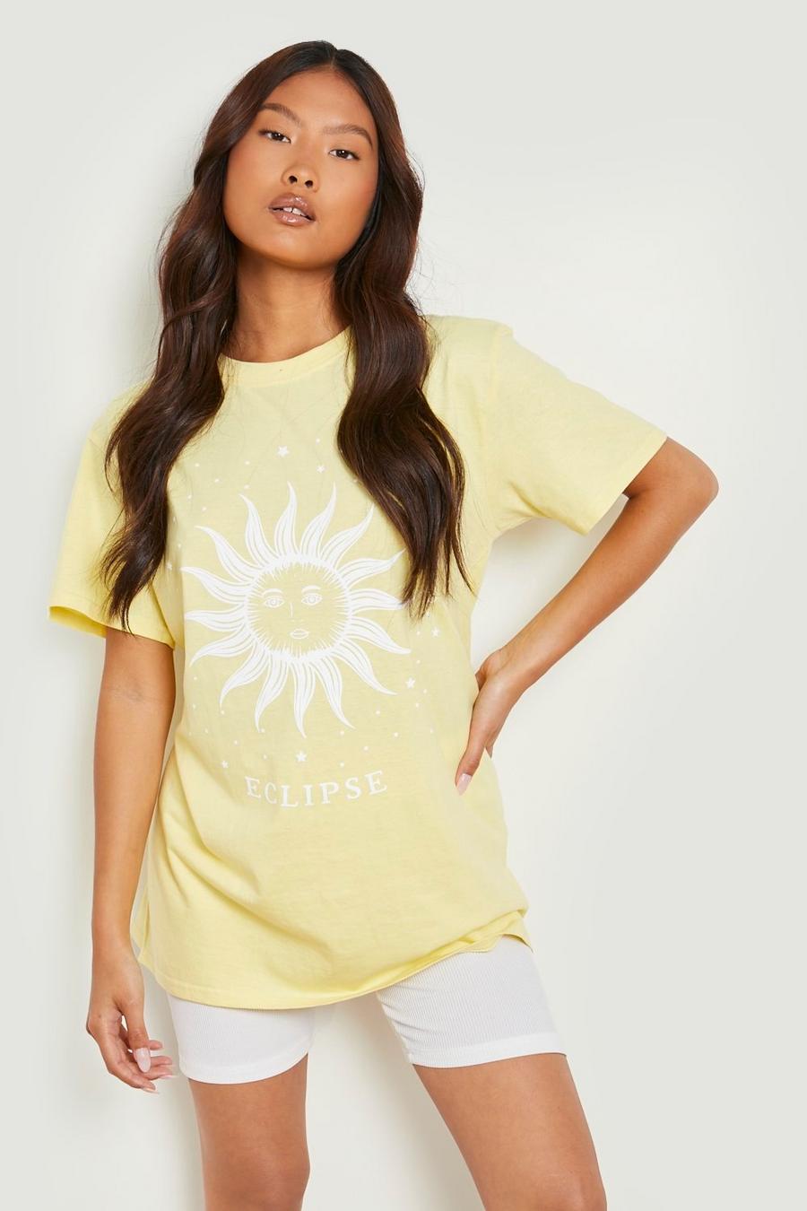 Lemon yellow Petite Eclipse Oversized T-shirt