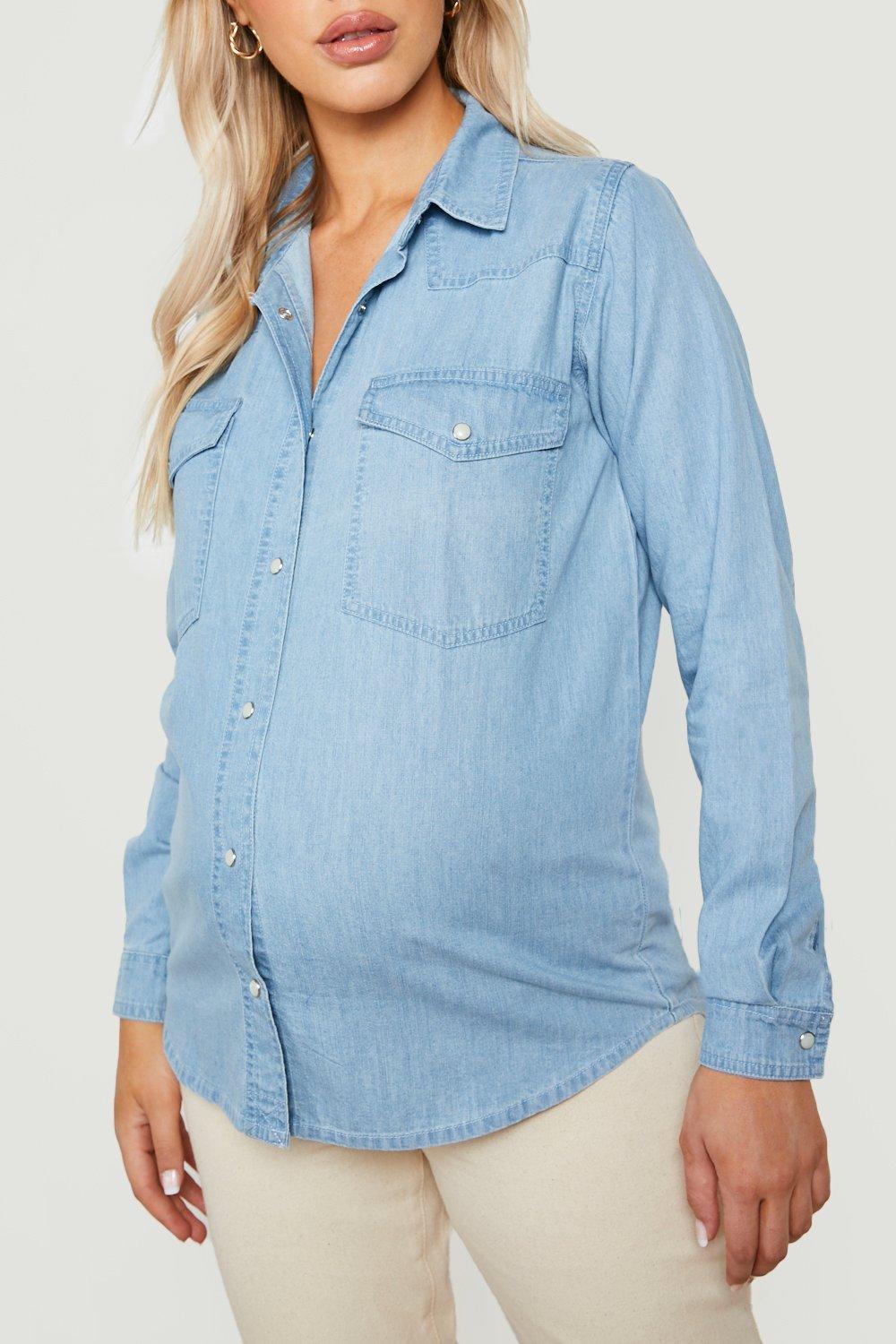 Basic Oversized Denim Shirt