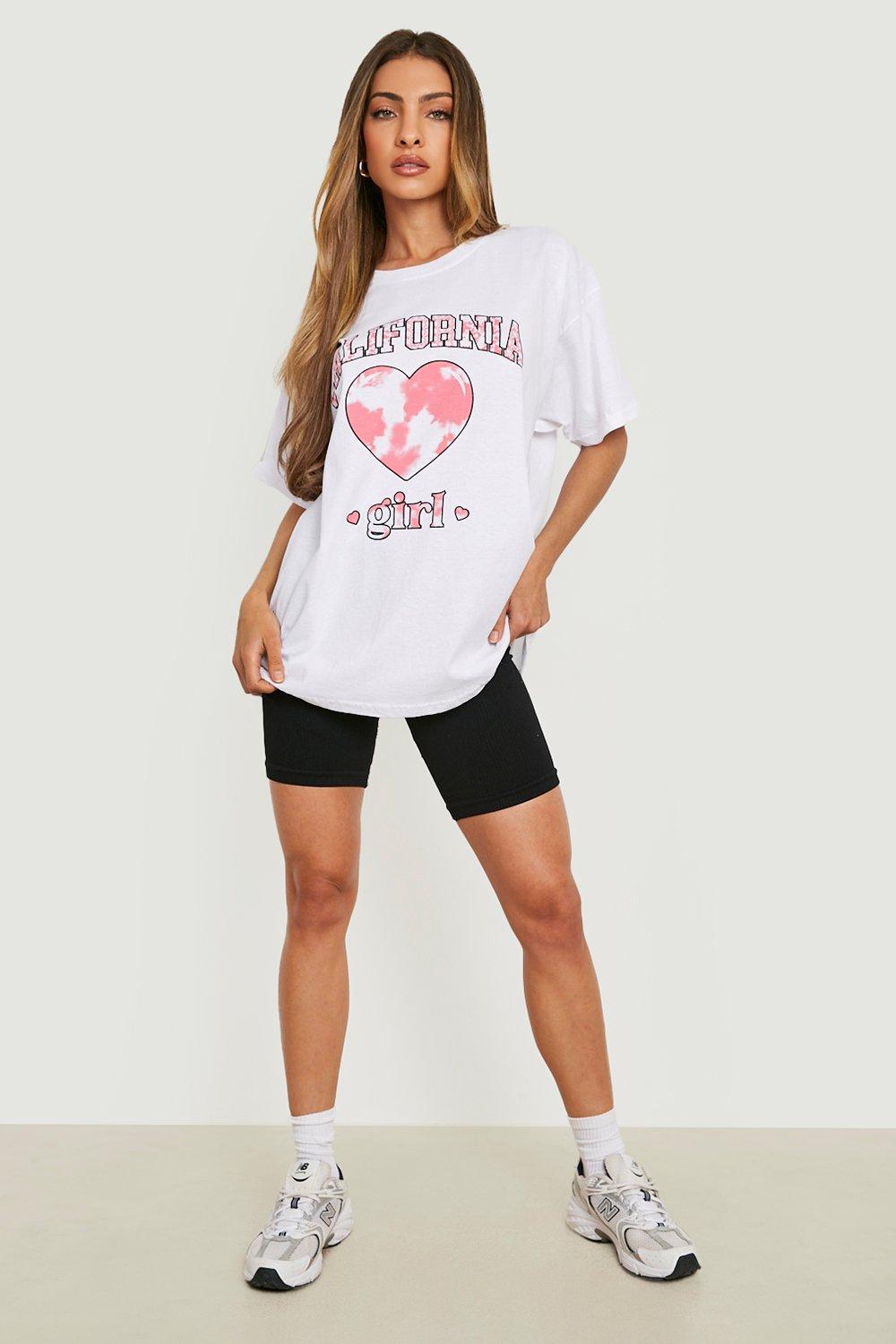 California Girl Slogan Oversized T Shirt