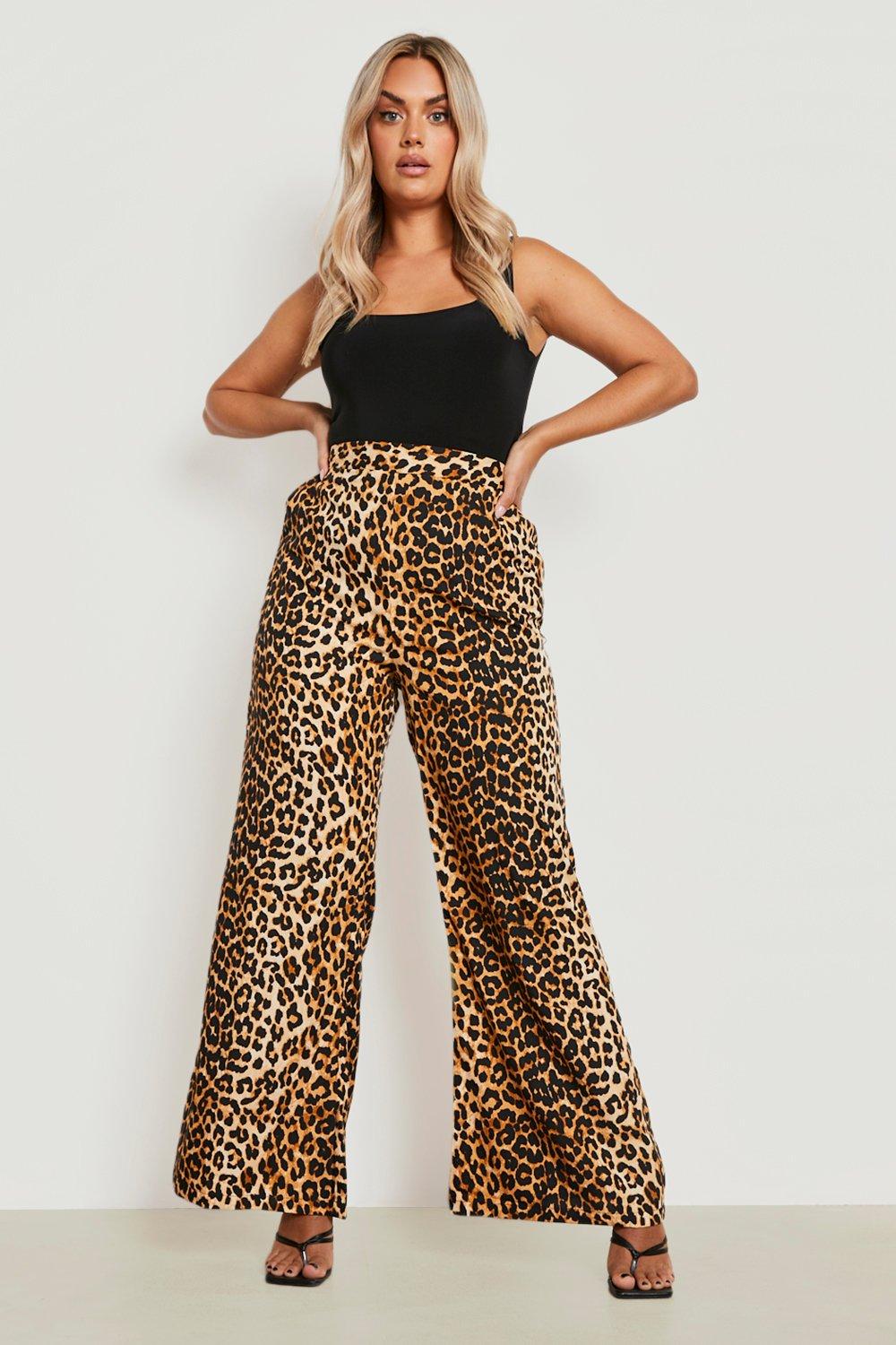 Compra online de Plus Size Sexy Pants, Women's Plus Leopard Print