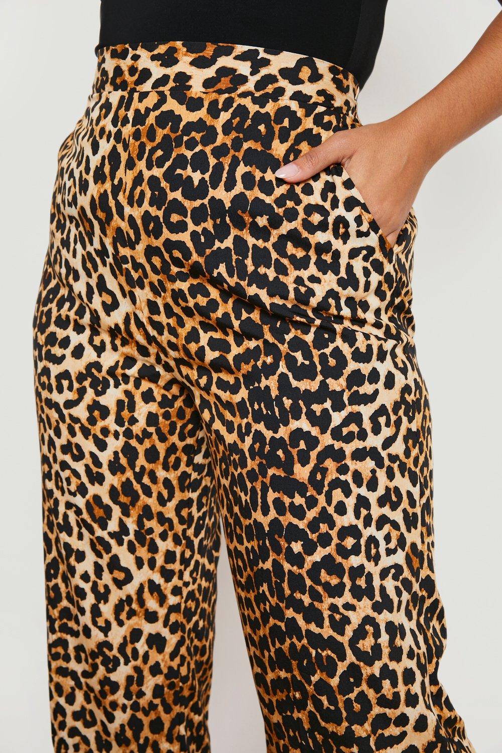 Plus Leopard Woven Pants | boohoo