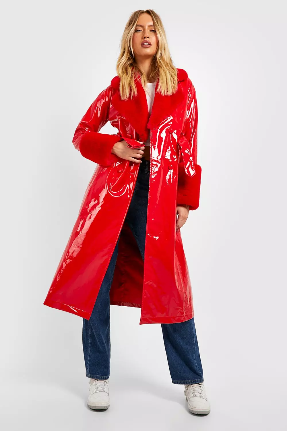 Boohoo vinyl clearance jacket