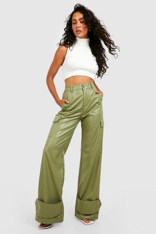 Plus Relaxed Soft Touch Cargo Wide Leg Pants