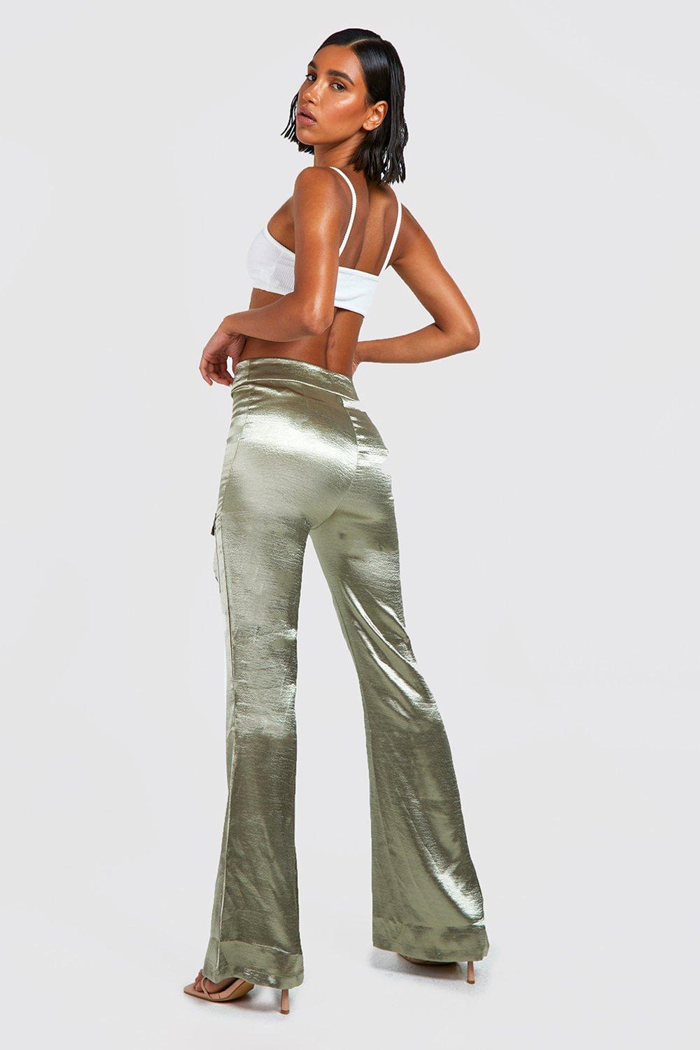 Satin bell hot sale bottom pants