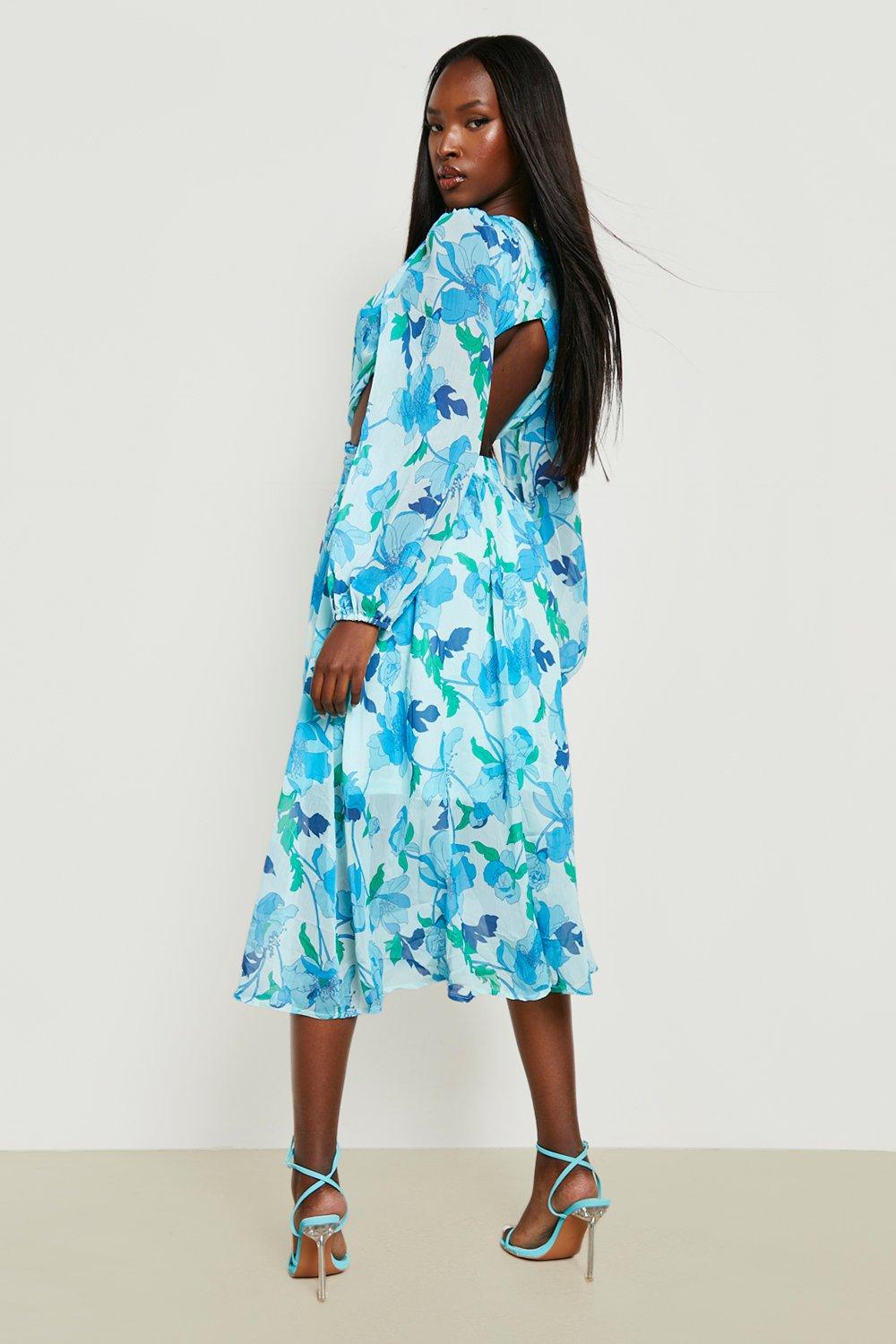 Floral maxi shop dress boohoo