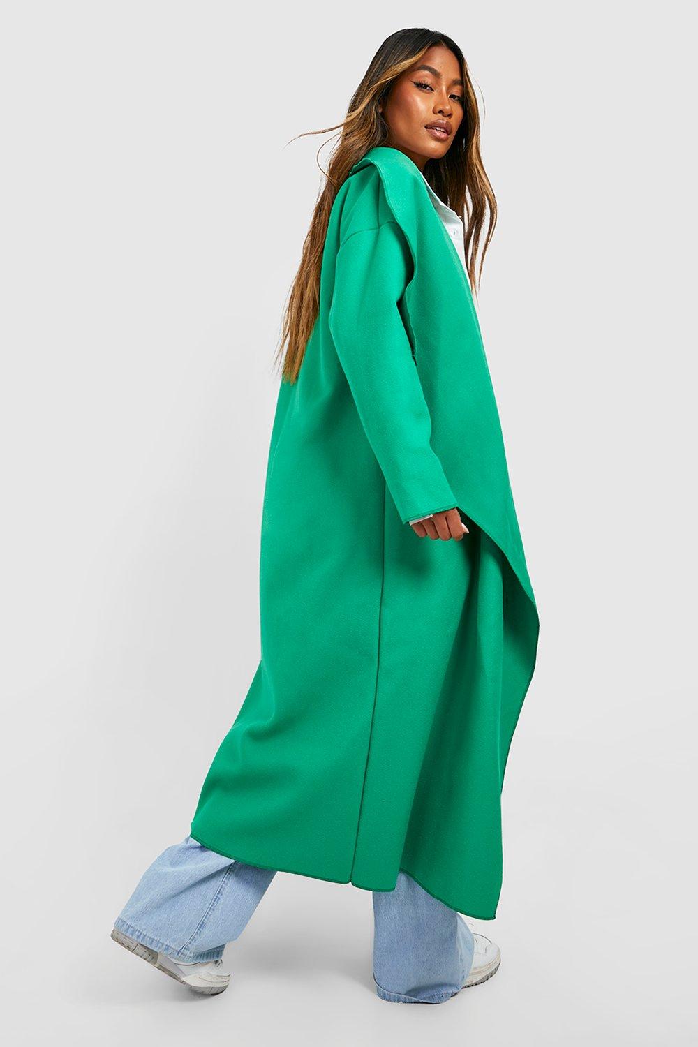 Boohoo hot sale green coat