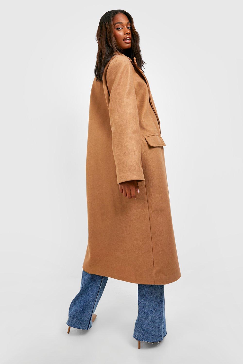 Maxi camel deals wool coat