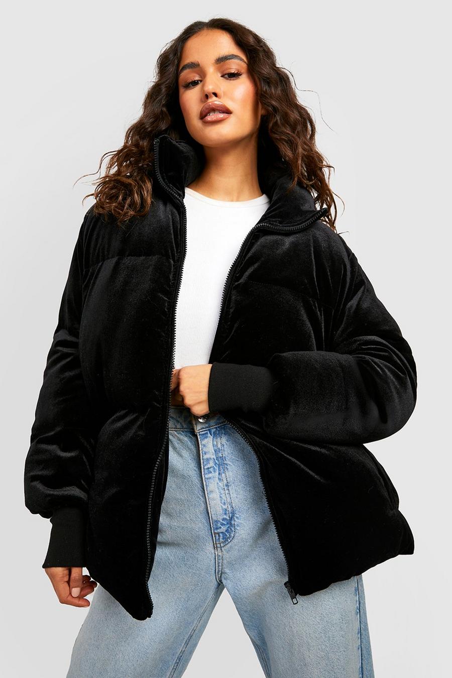 Velvet Puffer Jacket | boohoo USA Velvet Puffer Jacket | boohoo USA