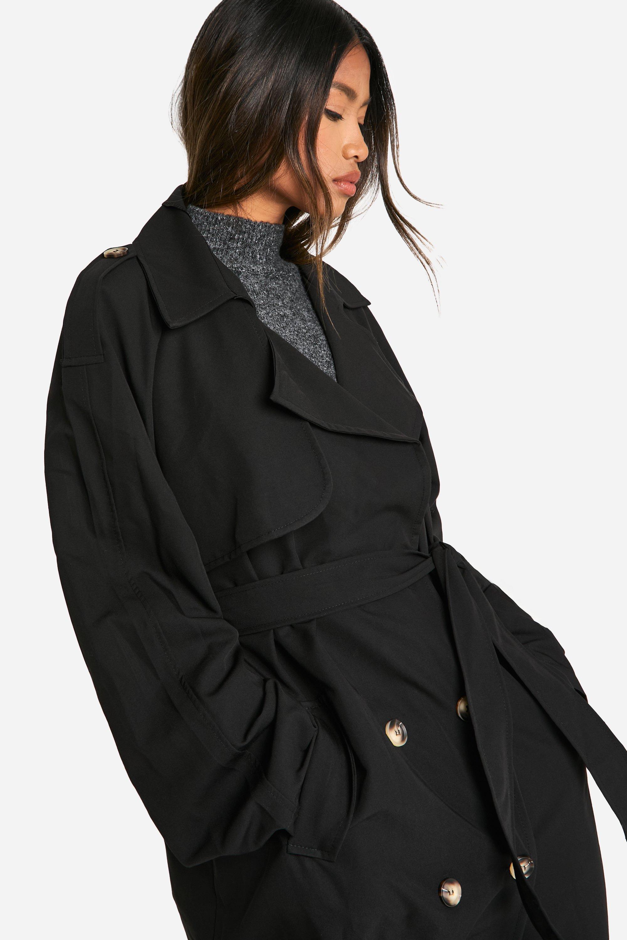 Double Breasted Trench Coat boohoo