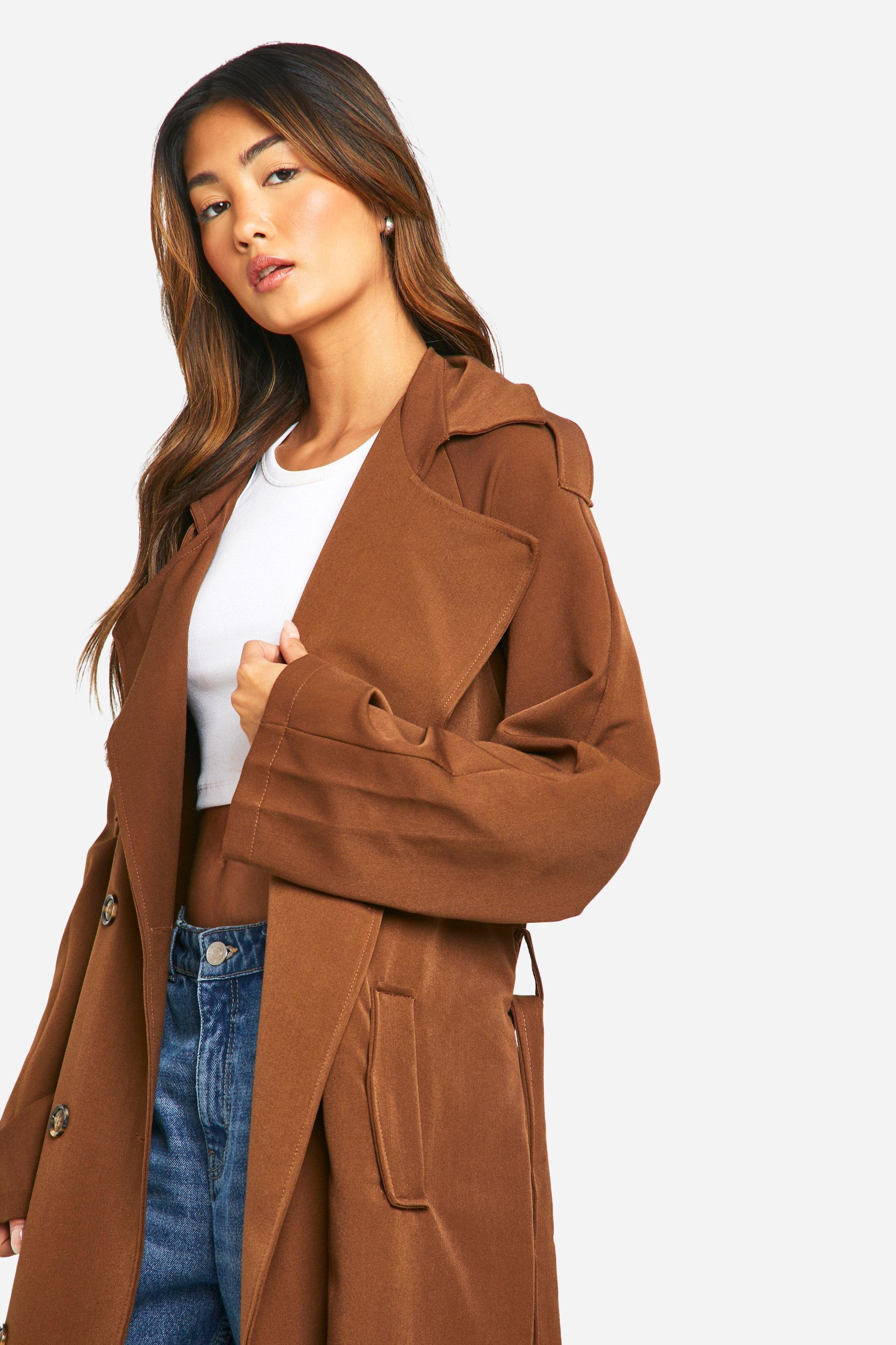 Rust hot sale trench coat