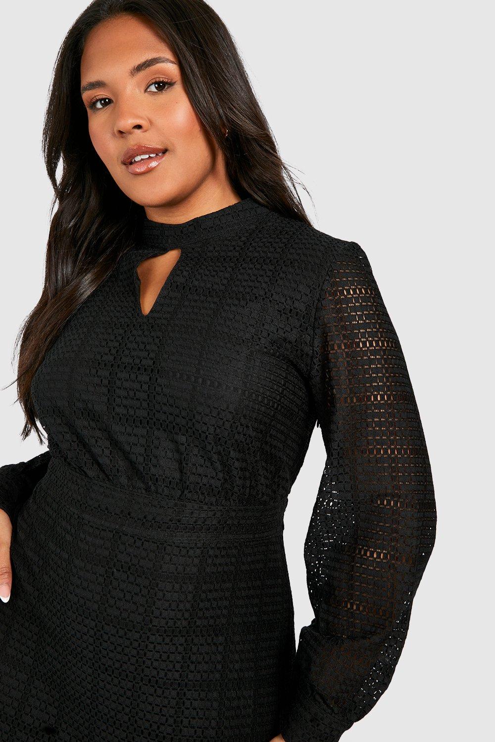 Boohoo curve hot sale black dress