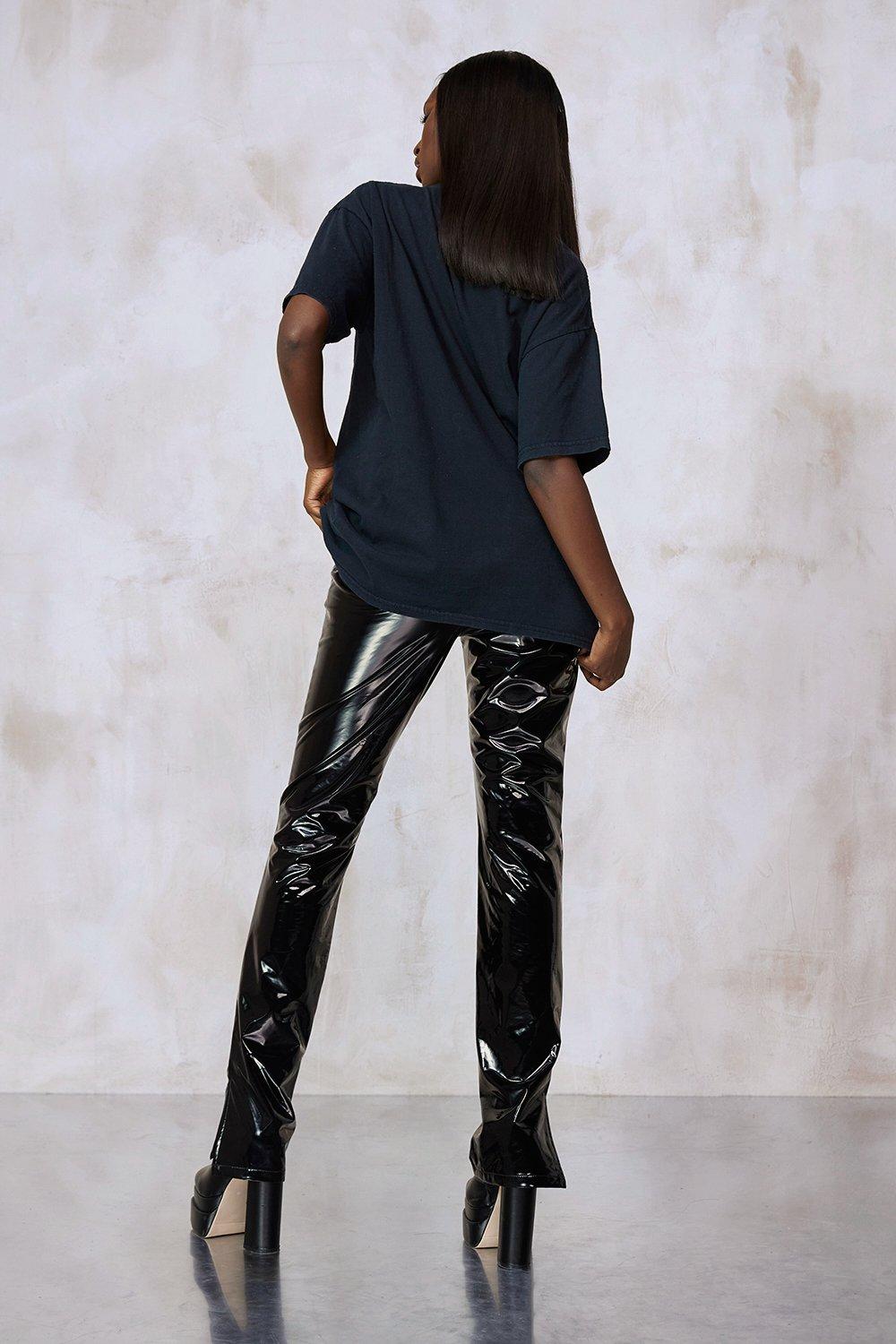 Leather Pants: Boohoo by Kourtney Kardashian Barker Faux Leather