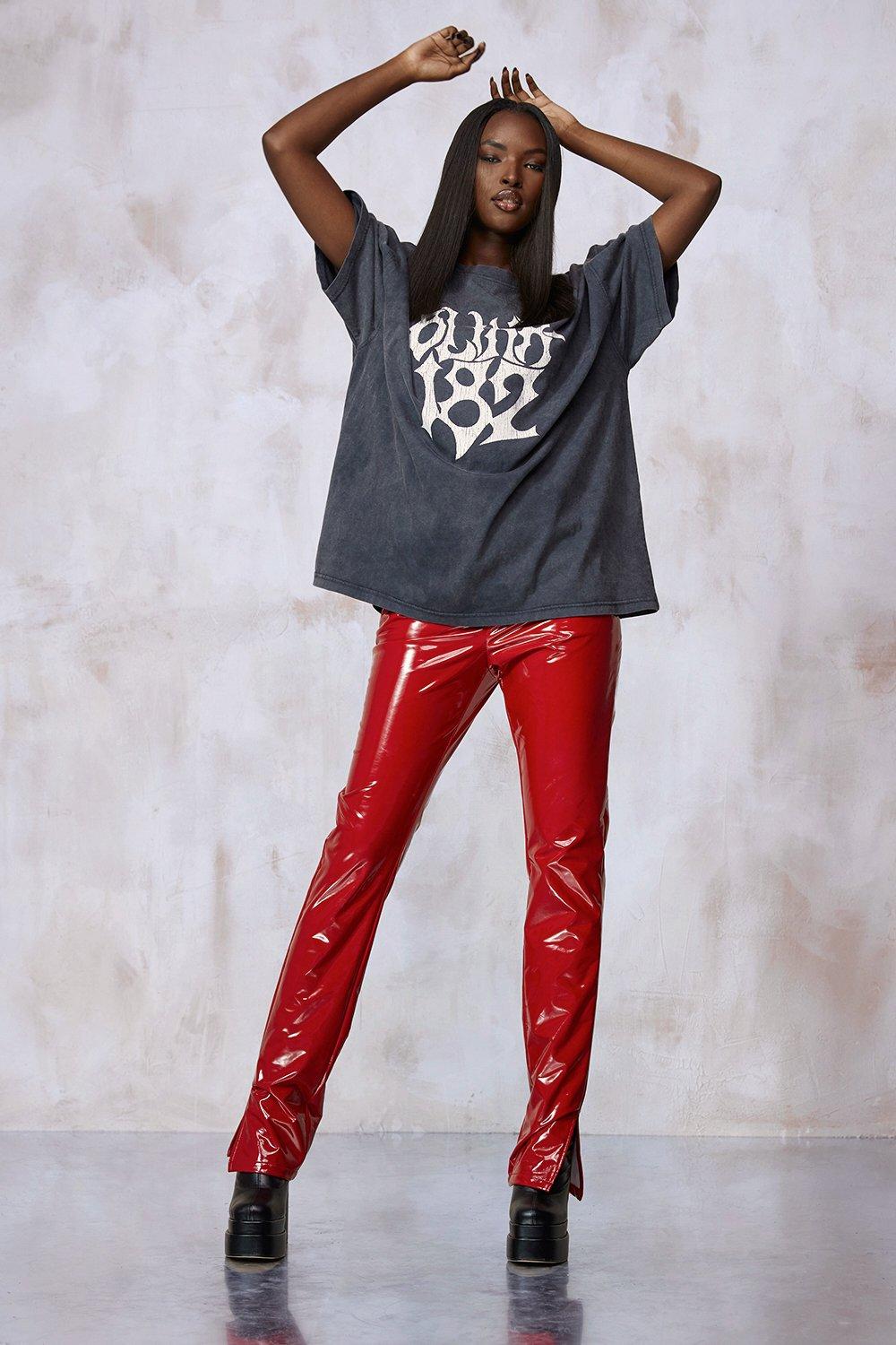 Red Shine Pants