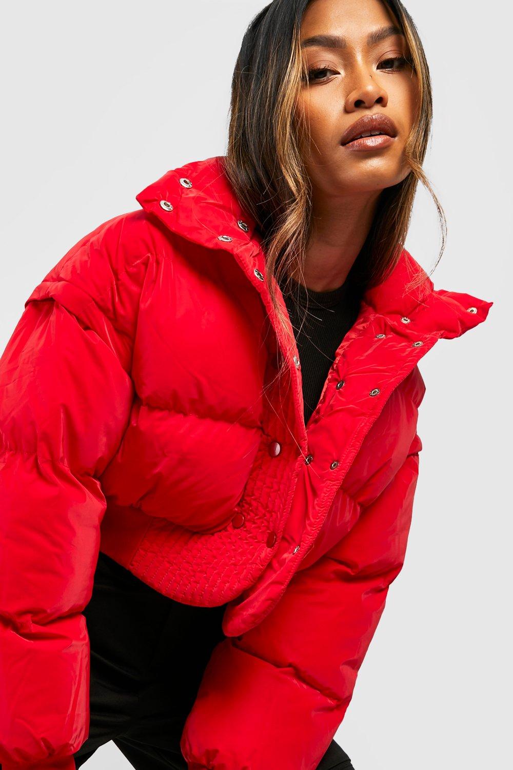 Detachable Sleeve Crop Puffer