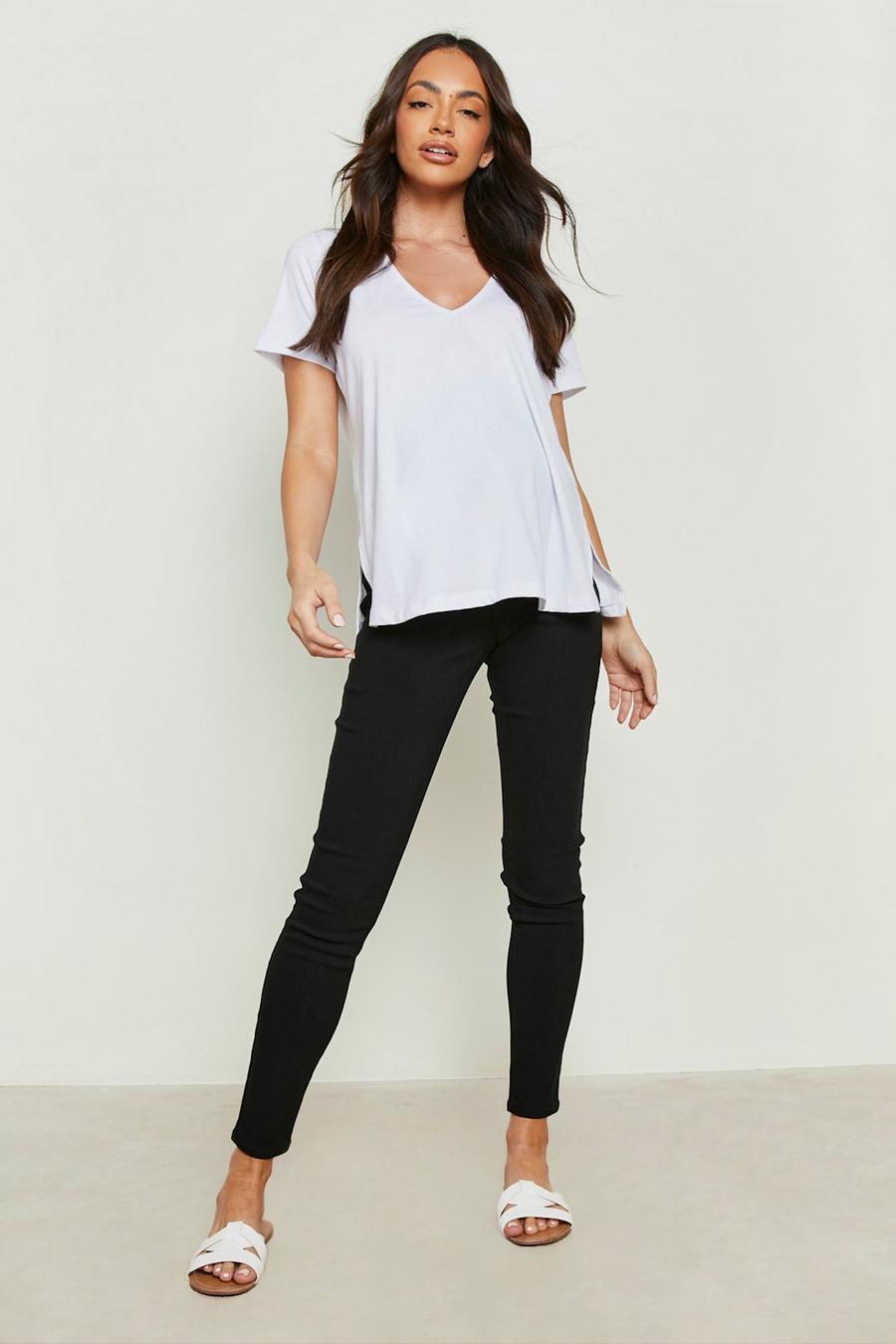 Maternity Black Over Bump Stretch Jeggings  image number 1