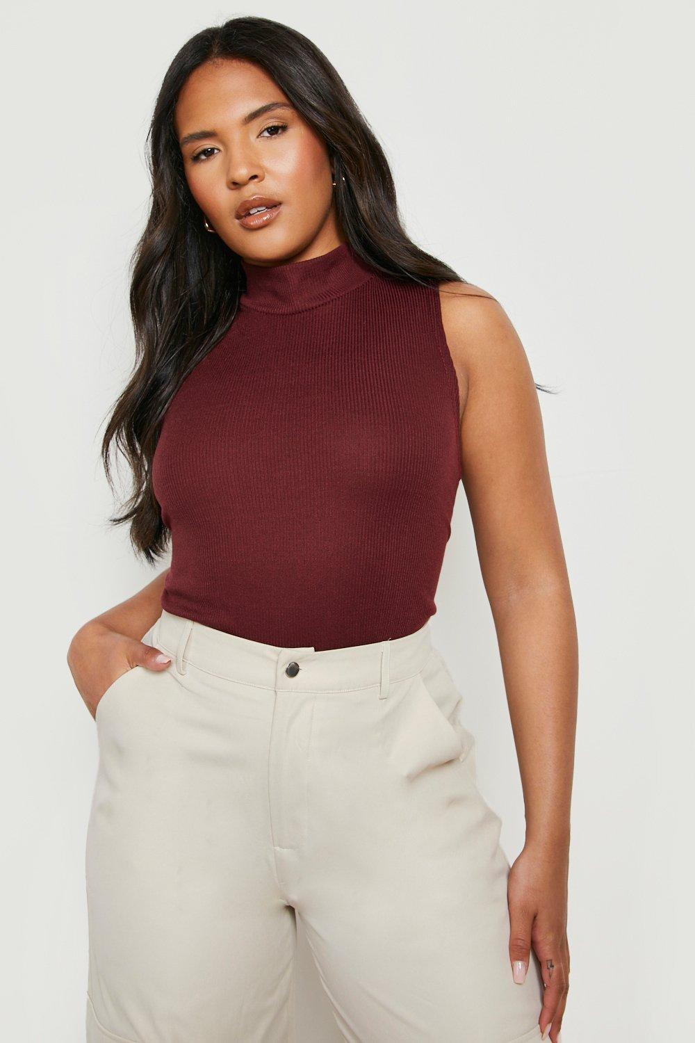 Boohoo high outlet neck top