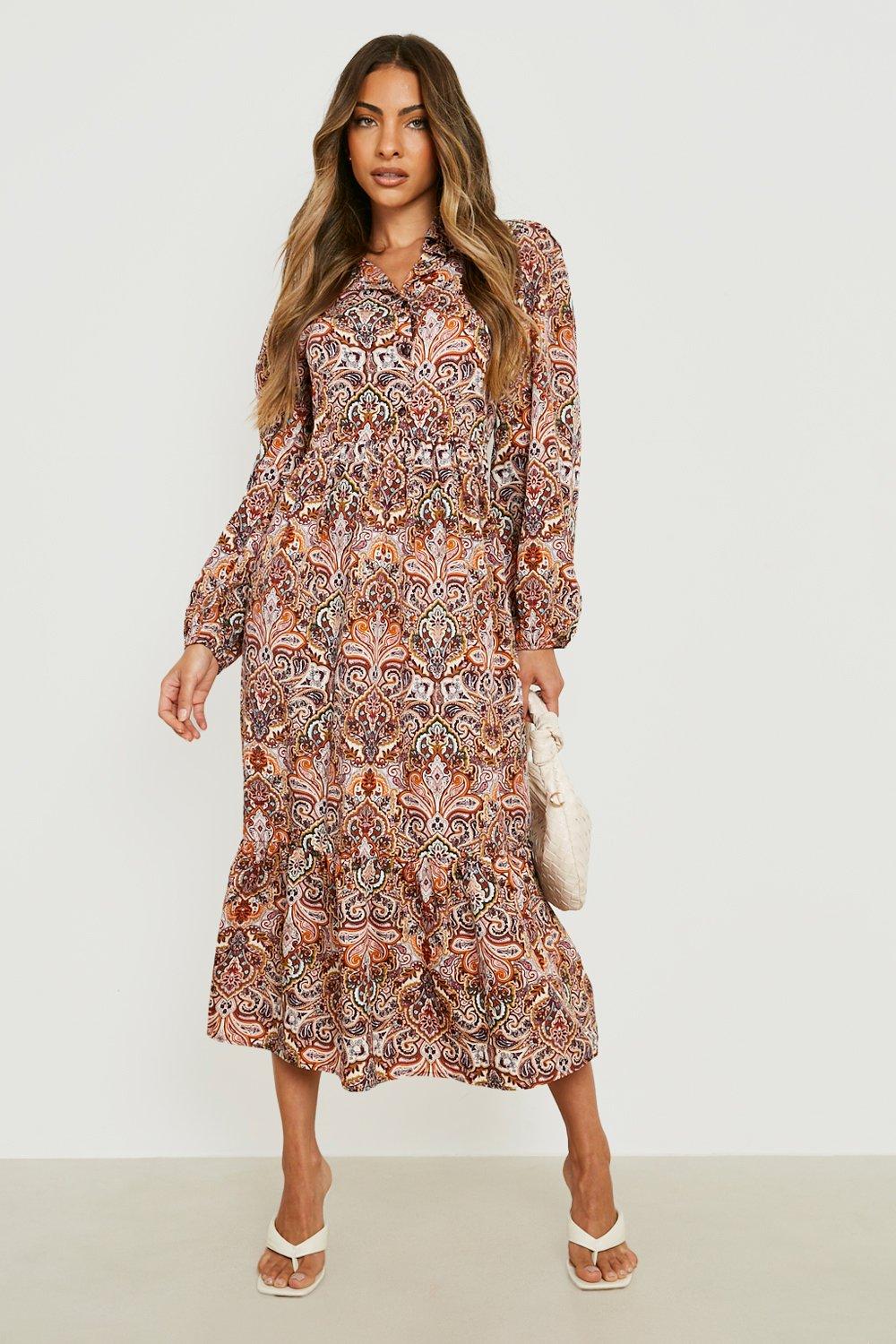 Paisley hot sale smock dress