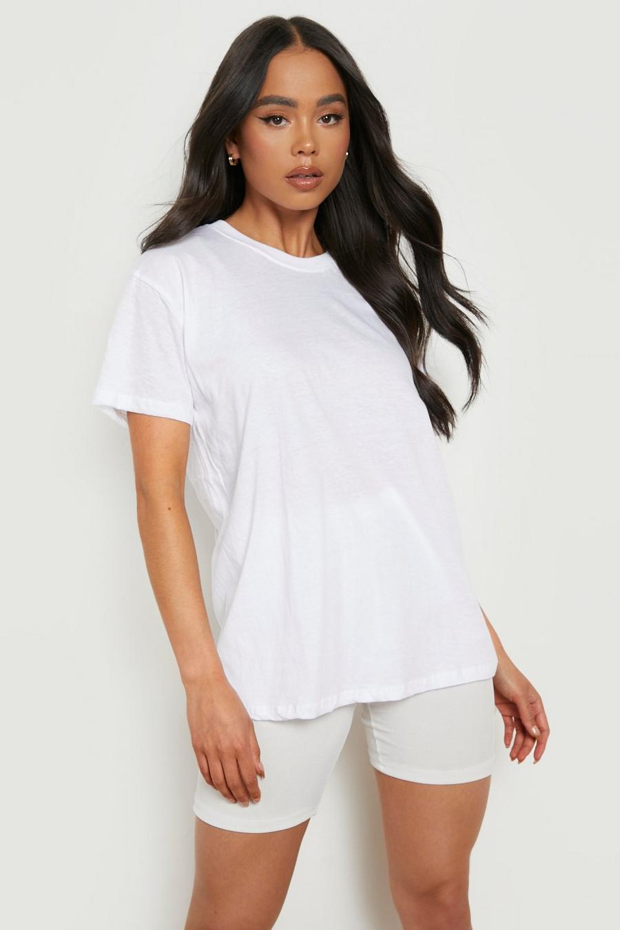 White Petite Basic T-shirt image number 1