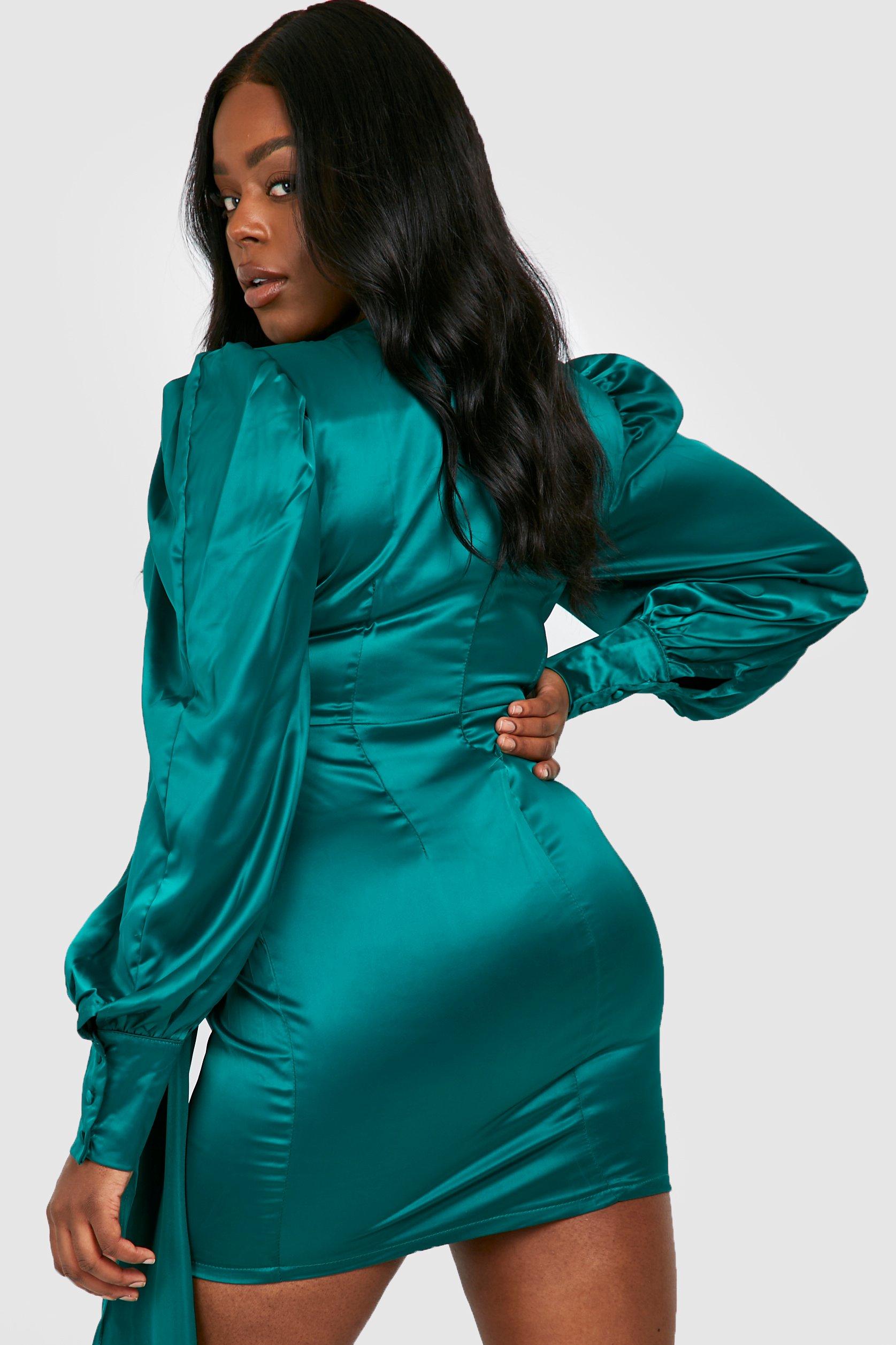 Long sleeve blouson on sale dress