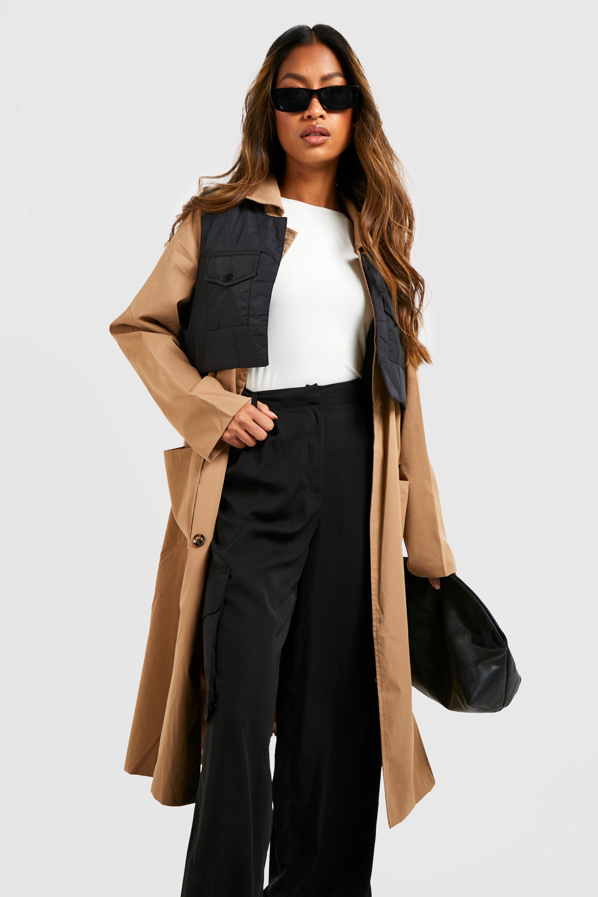 Vest Detail Trench Coat