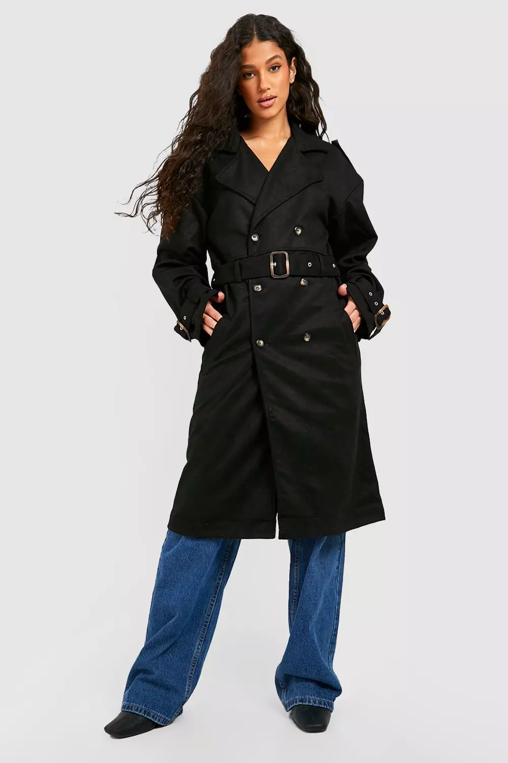 Faux suede shop duster coat