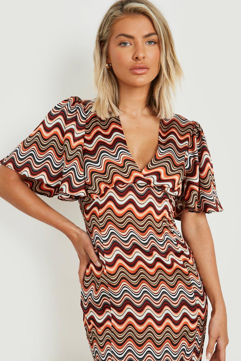 Zigzag jurk discount