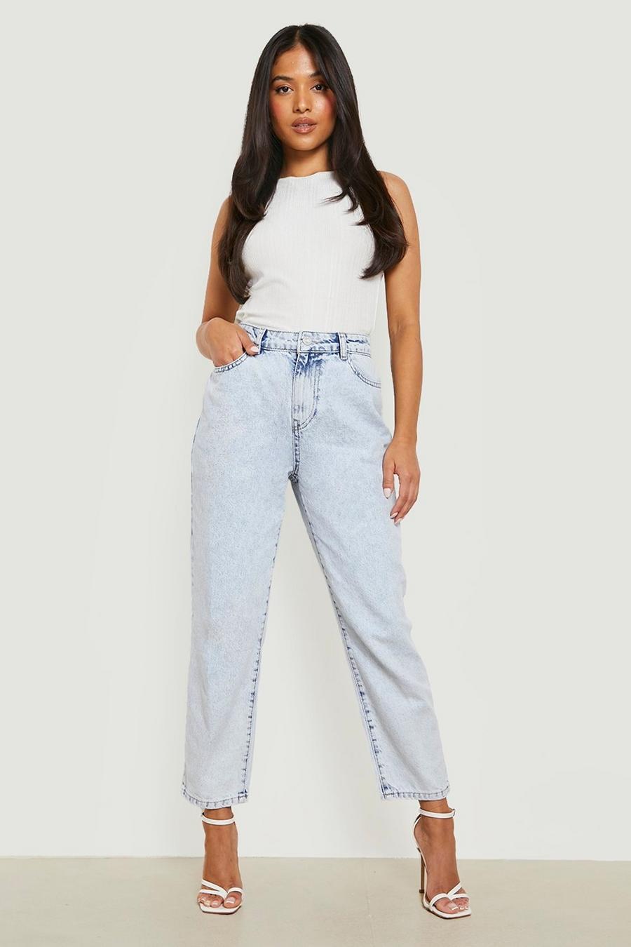 Light wash Petite Classic Mom Jeans image number 1