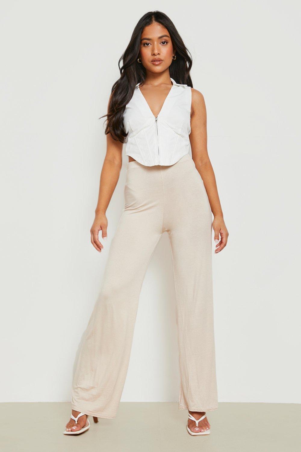 cream leather trousers petite