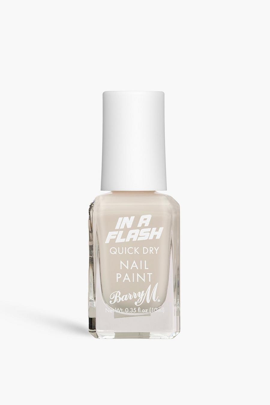 Barry M In A Flash Quick Dry Nail Paint, Cream blanc