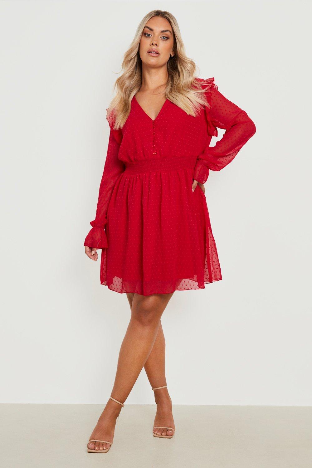 Boohoo dobby outlet dress