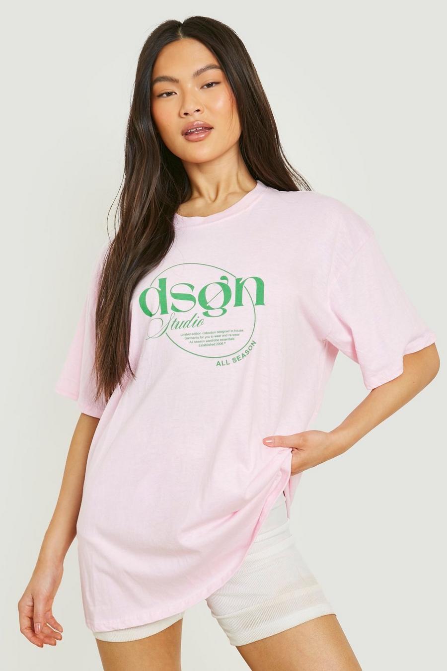 Baby pink Dsgn Studio Graphic T-shirt image number 1