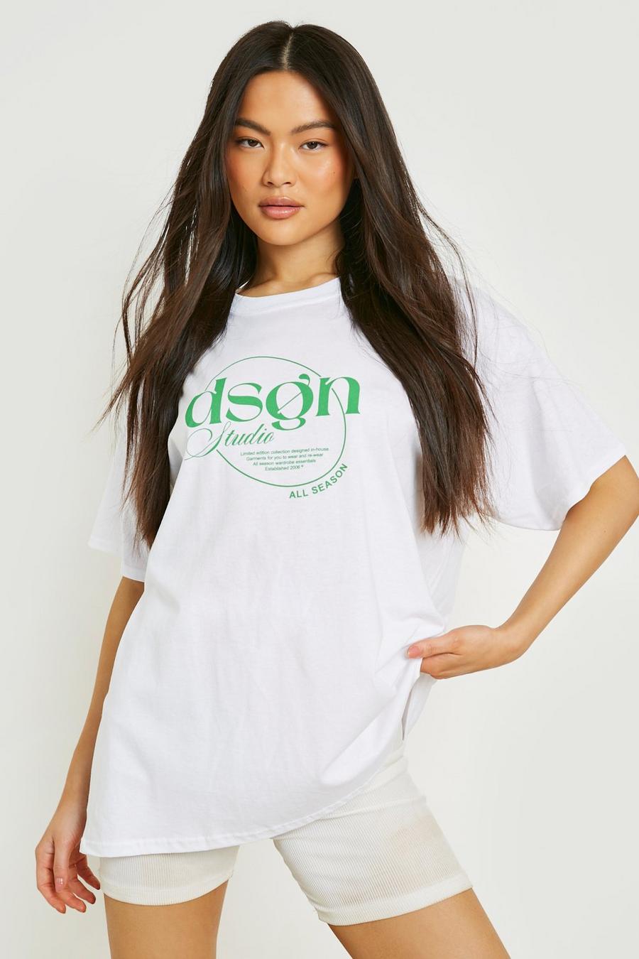 T-Shirt mit Dsgn Studio Print, White blanc