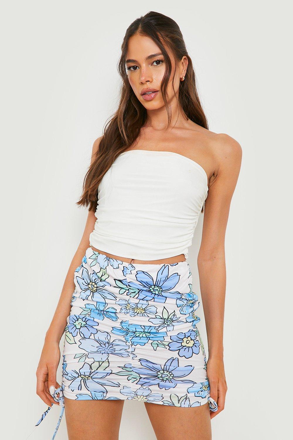 Boohoo floral mini outlet skirt