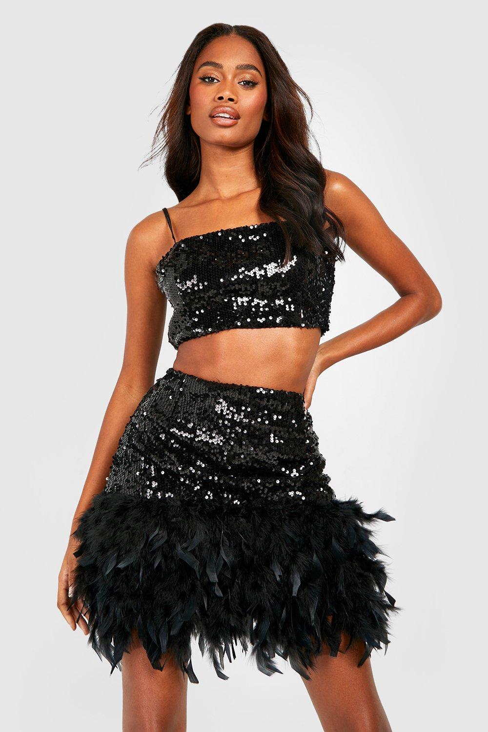 Minigonna piume deals