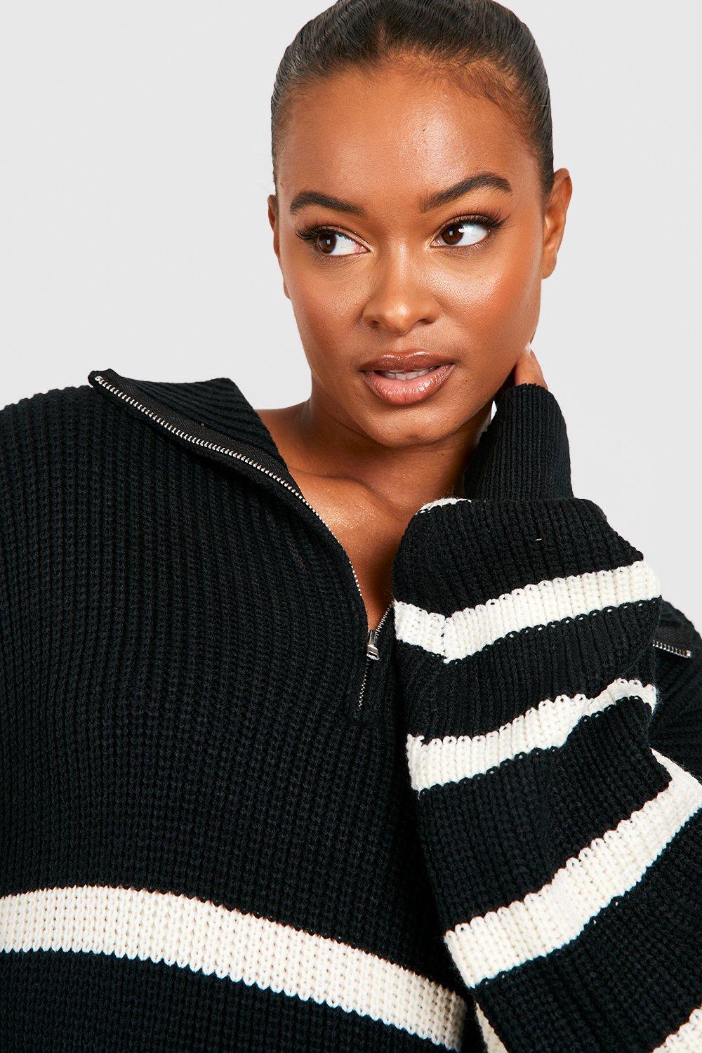 Striped half zip discount jumper