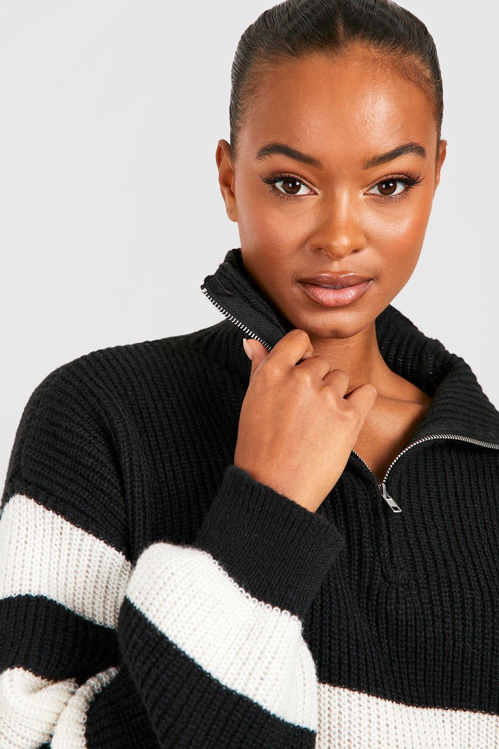 Boohoo half best sale zip jumper