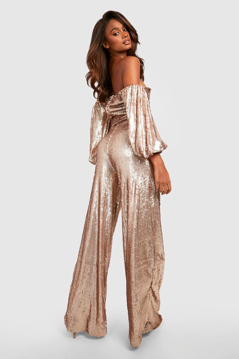 Sequin wide 2025 leg pant