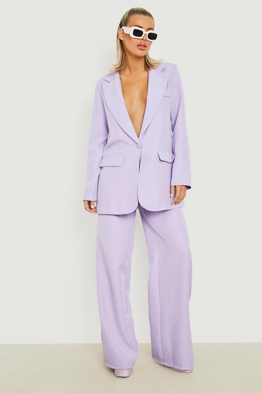 Lilac Tailored Wide Leg Pants image number 1