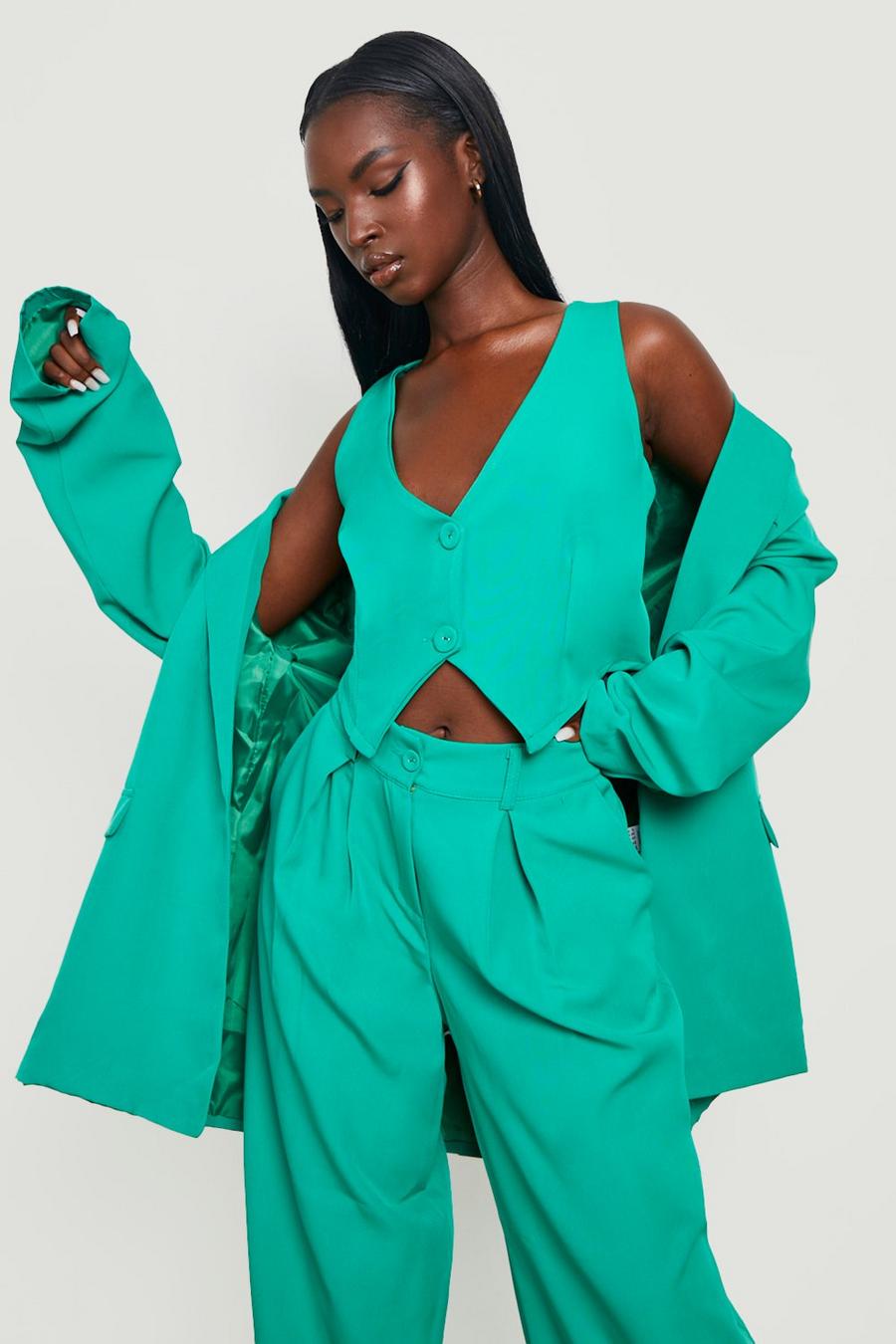Green vert Tailored Waistcoat