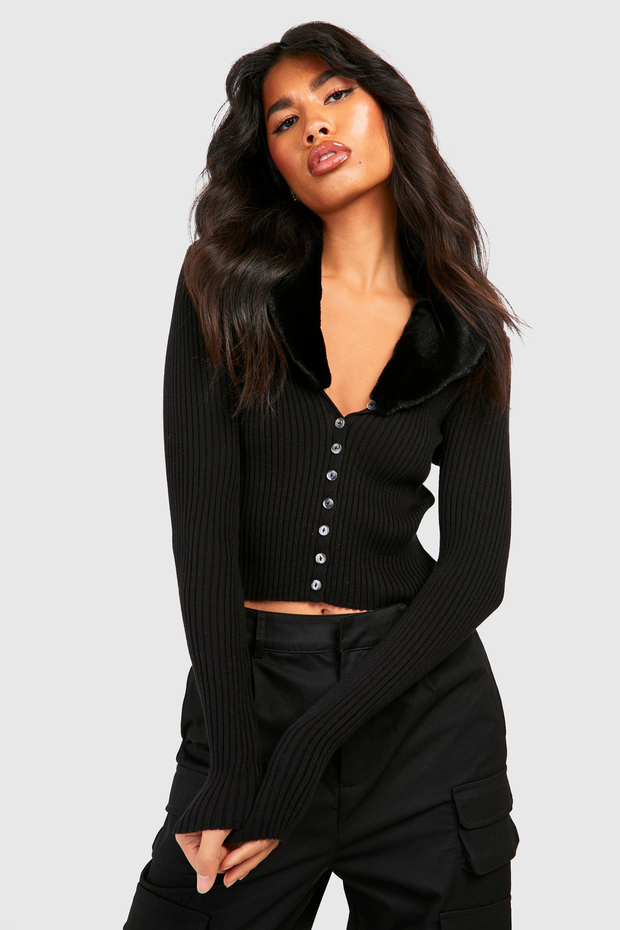 boohoo crop cardigan