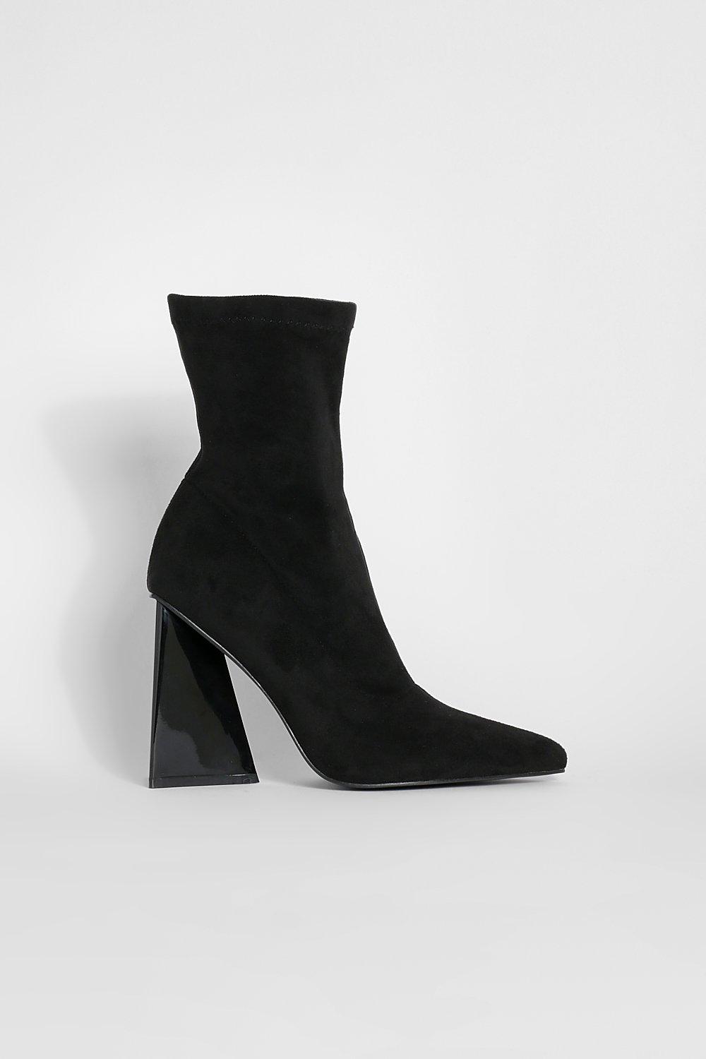 Triangle heel boots sale