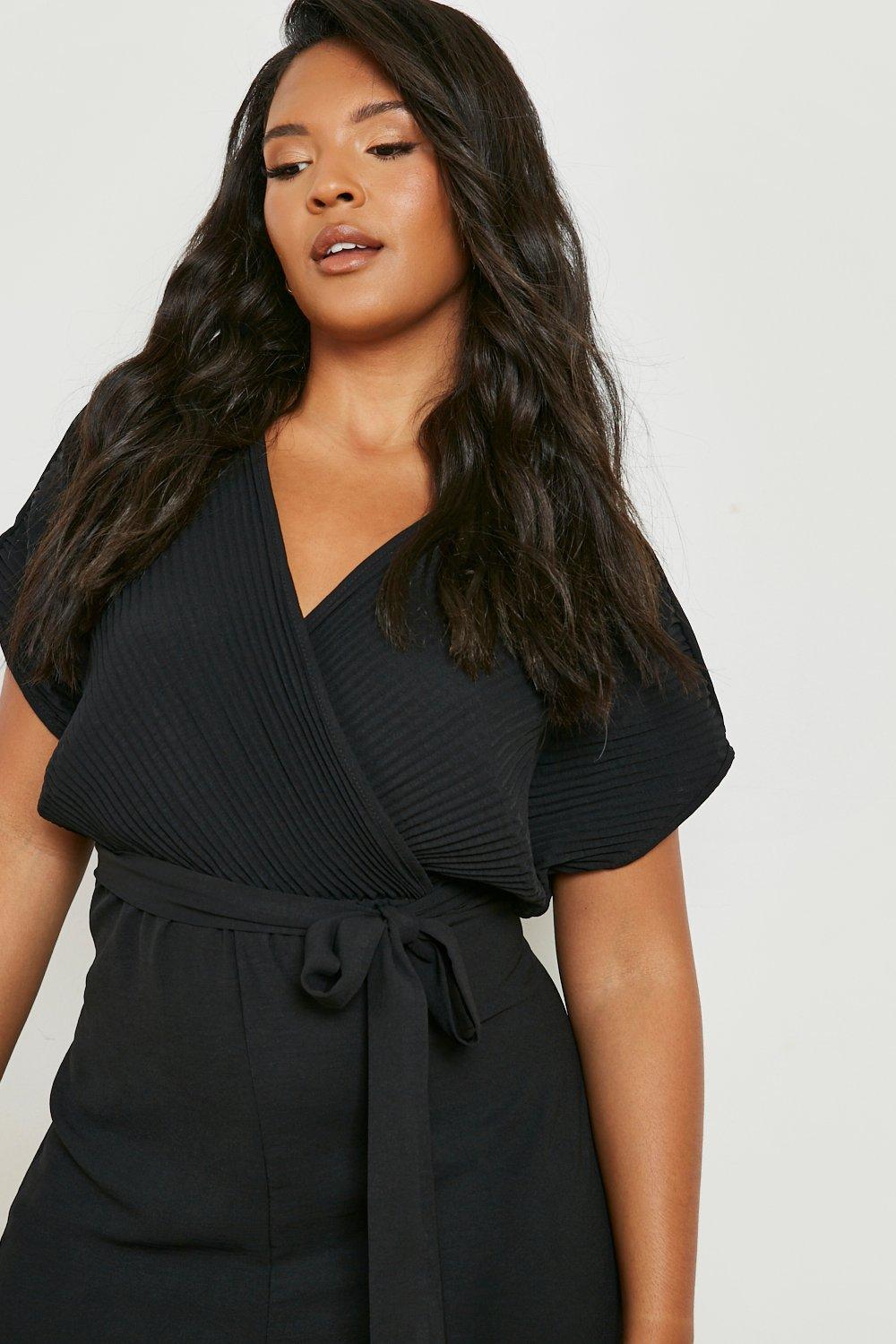 Boohoo wrap store front jumpsuit