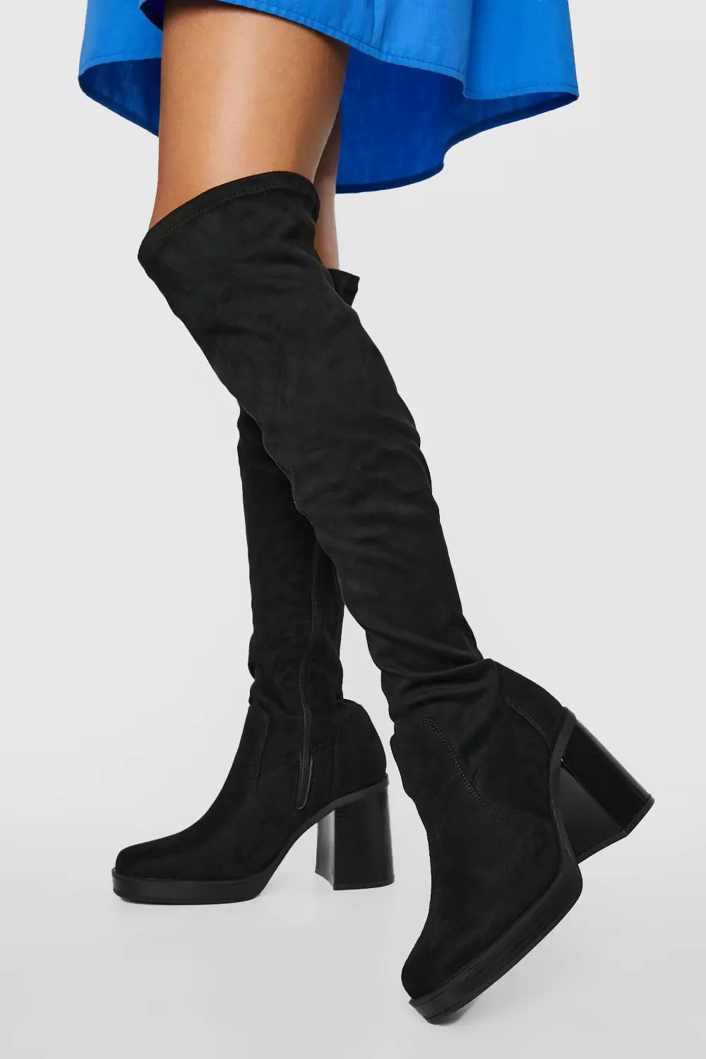 New look over the knee sale block heel boot