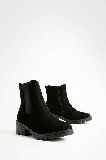 Block Heel Chelsea Boots black