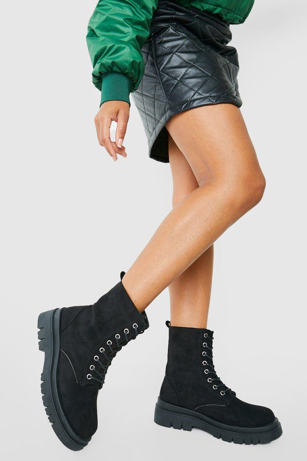 Lace Up Hiker Boots boohoo NZ