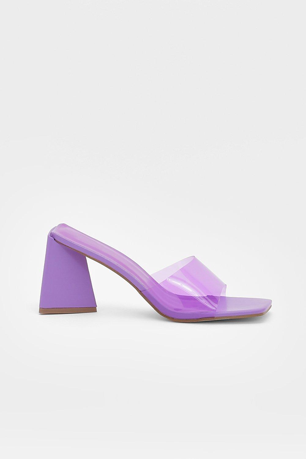 Purple clear hot sale heels